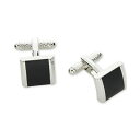 ペリーエリス メンズ ピアス・イヤリング アクセサリー Men's Black Square Cufflinks Black