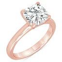バッジェリーミシュカ レディース リング アクセサリー Certified Lab Grown Diamond Cushion-Cut Solitaire En...