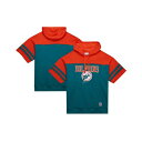 ミッチェル&ネス メンズ パーカー・スウェットシャツ アウター Men's Aqua Miami Dolphins Off Field Vintage-like Logo Short Sleeve Pullover Hoodie Aqua