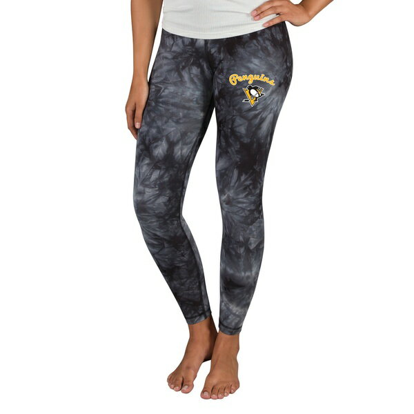 󥻥ץȥݡ ǥ 奢ѥ ܥȥॹ Pittsburgh Penguins Concepts Sport Women's Burst Tie Dye Knit Legging Black