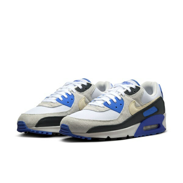 Nike ナイキ メンズ スニーカー White/Racer Blue/Khaki/Black 【Nike Air Max 90 Premium 'Racer Blue' HF3449-100】 サイズ US_12.5(30.5cm)