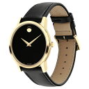 モバド モバド レディース 腕時計 アクセサリー Women's Swiss Museum Classic Black Leather Strap Watch 33mm Gold