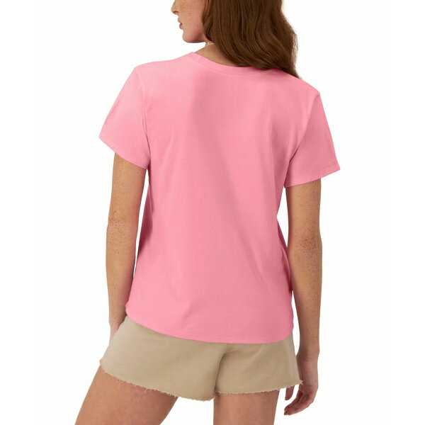チャンピオン レディース Tシャツ トップス Women 039 s Classic Logo Crewneck T-Shirt Marzipan Pink