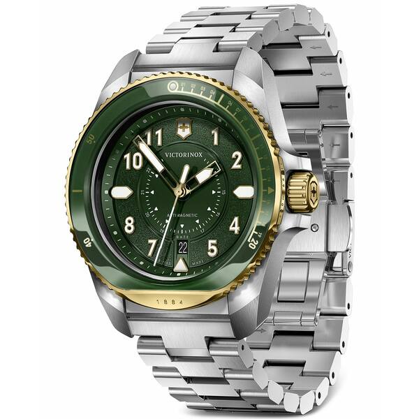 ビクトリノックス ビクトリノックス レディース 腕時計 アクセサリー Men's Swiss Journey 1884 Stainless Steel Bracelet Watch 43mm Green