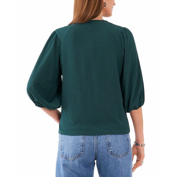 ヴィンスカムート レディース カットソー トップス Women's Puff 3/4-Sleeve Knit Top Arresting Emerald