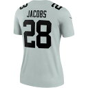 ナイキ レディース Tシャツ トップス Women's Josh Jacobs Silver-Tone Las Vegas Raiders Inverted Legend Jersey Silver