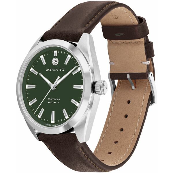 モバド モバド レディース 腕時計 アクセサリー Men's Datron Automatic Swiss Automatic Brown Leather Strap Watch 40mm Brown