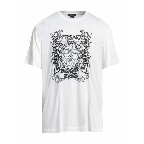 【送料無料】 ヴェルサーチ メンズ Tシャツ トップス T-shirts White