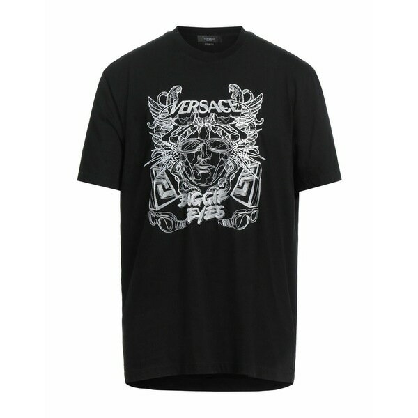 【送料無料】 ヴェルサーチ メンズ Tシャツ トップス T-shirts Black