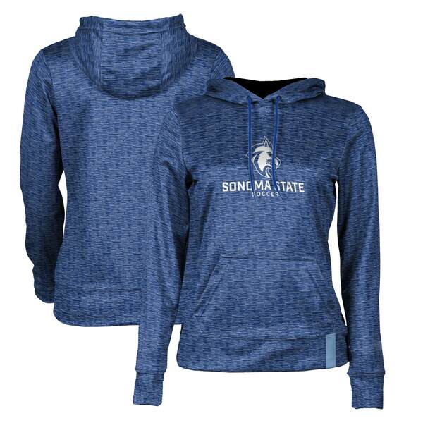 プロスフィア レディース パーカー・スウェットシャツ アウター Sonoma State Seawolves ProSphere Women's Soccer Pullover Hoodie Blue