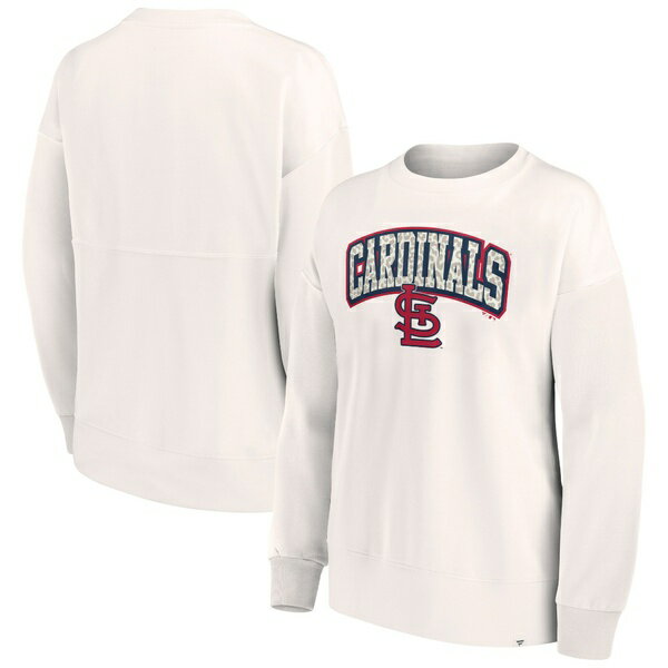 t@ieBNX fB[X p[J[EXEFbgVc AE^[ St. Louis Cardinals Fanatics Branded Women's Leopard Pullover Sweatshirt Cream