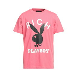 【送料無料】 ジョン リッチモンド x プレイボーイ メンズ Tシャツ トップス T-shirts Fuchsia