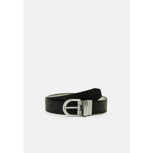 カルバンクライン ベルト（レディース） カルバンクライン レディース ベルト アクセサリー MUST BUCKLE BELT - Belt - black/dark ecru