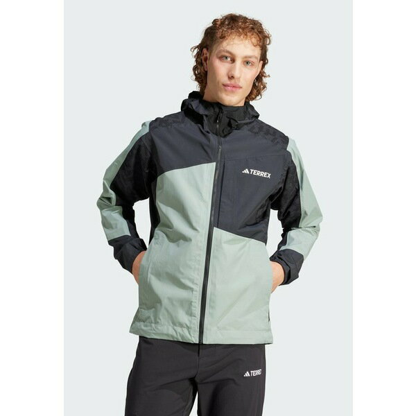 アディダス テレックス メンズ バスケットボール スポーツ TERREX XPERIOR HYBRID - Outdoor jacket - silver green black 1