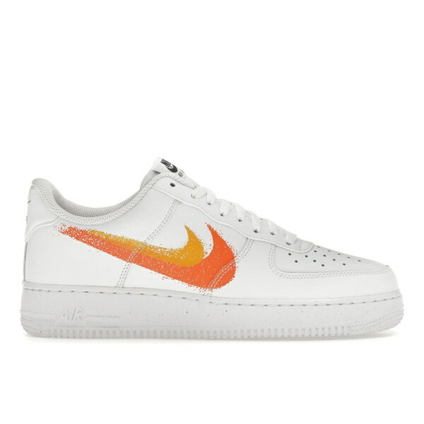 Nike ナイキ メンズ スニーカー 【Nike Air Force 1 Low '07 Spray Paint Swoosh White Safety Orange】 サイズ US_8.5(26.5cm) White/University Gold/Black/Safety Orange