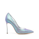 カサディ レディース ヒール シューズ Blade 100 Heel Glitter Decollet Azzurro