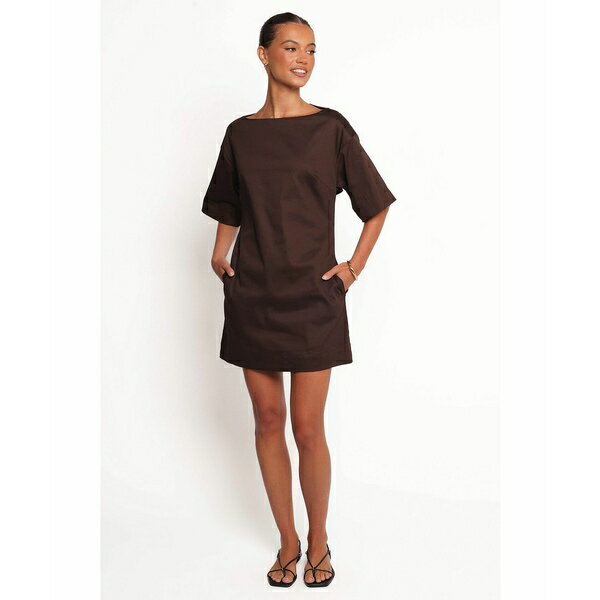 ペタル アンド パップ レディース ワンピース トップス Women's Thorne Mini Dress Chocolate