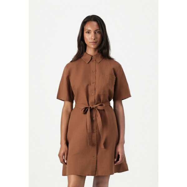 マルコポーロ デニム レディース ワンピース トップス WOVEN DRESSES - Shirt dress - melted chocolate