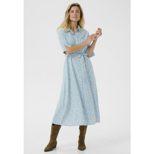クリーム レディース ワンピース トップス CRTIAH - Shirt dress - blue yellow small floral クリーム レディース ワンピース トップス CRTIAH - Shirt dress - blue yellow small floral