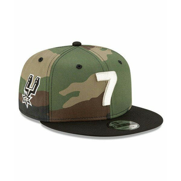 ニューエラ メンズ 帽子 アクセサリー Men's Camo San Antonio Spurs 7 Woodland 9FIFTY Snapback Adjustable Hat Camo