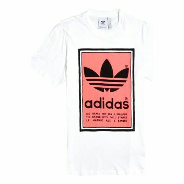 adidas アディダス メンズ スニーカー 【adidas originals Filled Label Red Logo Printing Short Sleeve White ED6938】 サイズ US_M_S
