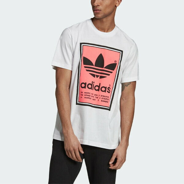 adidas アディダス メンズ スニーカー 【adidas originals Filled Label Red Logo Printing Short Sleeve White ED6938】 サイズ US_M_S