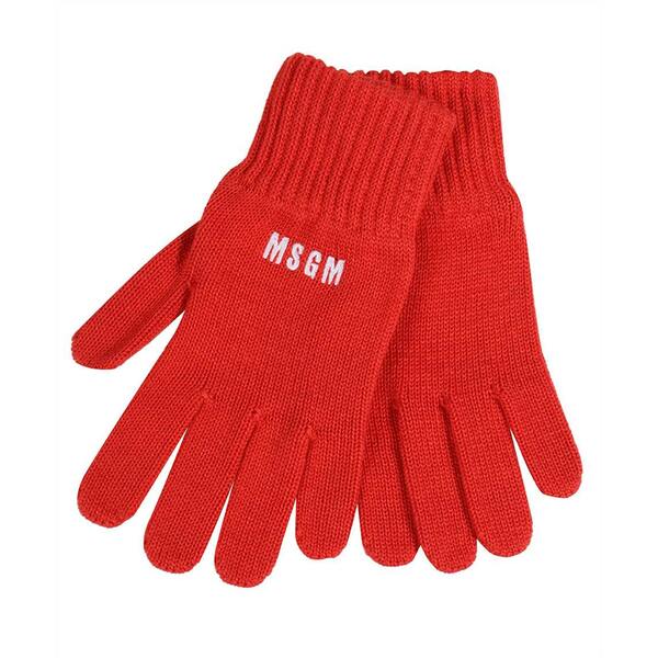 エムエスジイエム レディース 手袋 アクセサリー Knitted Gloves red