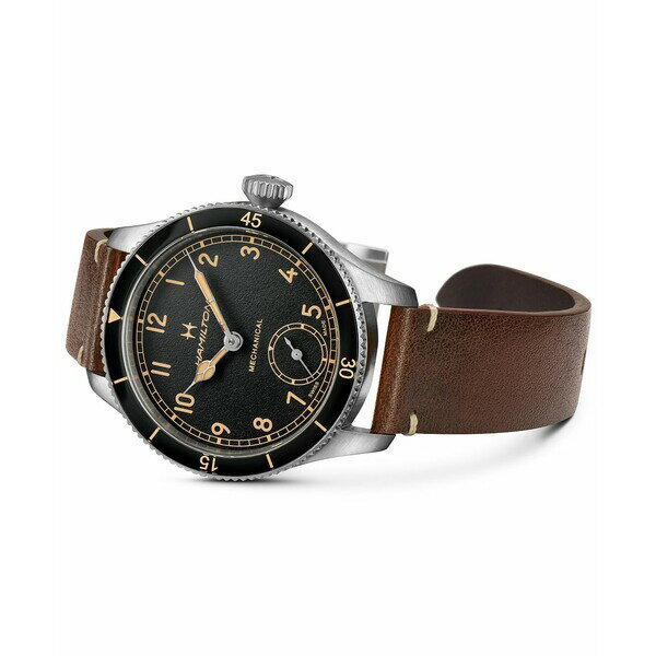 ハミルトン カーキ 腕時計（レディース） ハミルトン レディース 腕時計 アクセサリー Men's Khaki Aviation Pioneer Brown Leather Strap Watch 43mm Brown