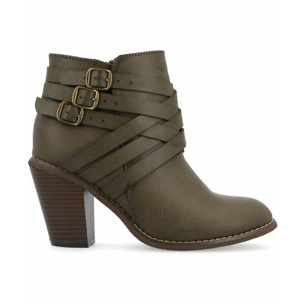 ジャーニーコレクション レディース ブーツ シューズ Women's Strap Boot Olive