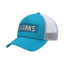 AfB_X fB[X Xq ANZT[ Men's Teal, White San Jose Sharks Team Plate Trucker Snapback Hat Teal, White