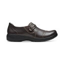 クラークス レディース スニーカー シューズ Women's Carleigh Pearl Strapped Slip-On Shoes Dark Brown