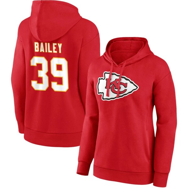 ファナティクス レディース パーカー・スウェットシャツ アウター Kansas City Chiefs Fanatics Women's Personalized Team Authentic Pullover Hoodie Red