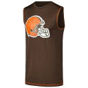 ニューエラ タンクトップ  メンズ ニューエラ メンズ Tシャツ トップス Cleveland Browns New Era Tank Top Brown