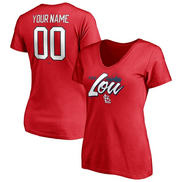 եʥƥ ǥ T ȥåץ St. Louis Cardinals Fanatics Branded Women's Hometown Legend Personalized Name & Number VNeck TShirt Red