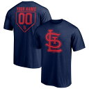 ファナティクス メンズ Tシャツ トップス St. Louis Cardinals Fanatics Branded Personalized RBI Logo TShirt Navy