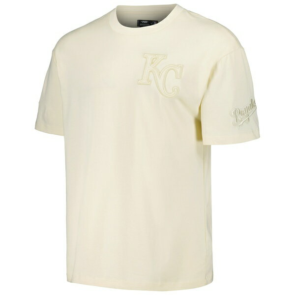 プロスタンダード メンズ Tシャツ トップス Kansas City Royals Pro Standard Neutral CJ Dropped Shoulders TShirt Cream