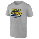 ファナティクス メンズ Tシャツ トップス Indiana Pacers Fanatics Branded 2024 NBA Playoffs Defensive Stance TShirt Heather Gray