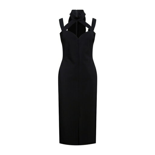 【送料無料】 チアラ・ボニ・プティ・ローブ レディース ワンピース トップス Midi dresses Black 【送料無料】 チアラ・ボニ・プティ・ローブ レディース ワンピース トップス Midi dresses Black