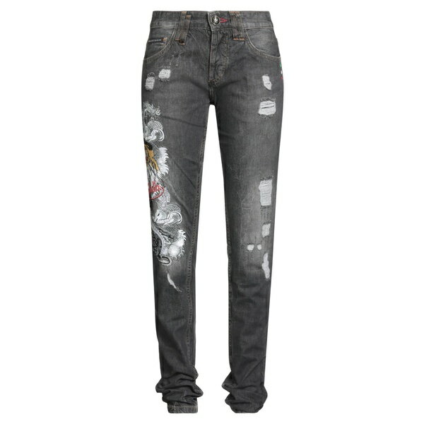 【送料無料】 フィリッププレイン レディース デニムパンツ ボトムス Jeans Black