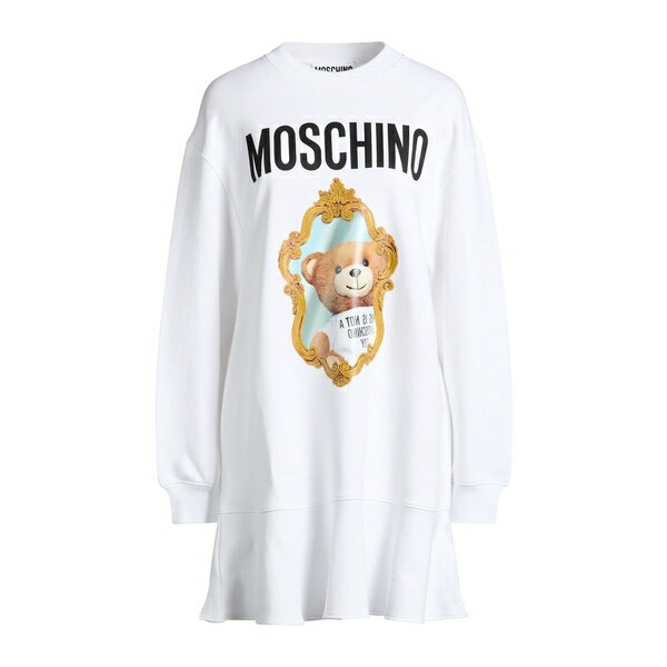 【送料無料】 モスキーノ レディース ワンピース トップス Mini dresses White