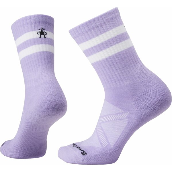 X}[gE[ Y C A_[EFA Smartwool Men's Athletic Targeted Cushion Stripe Crew Socks Ultra Violet
