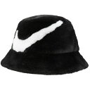 iCL fB[X Xq ANZT[ Nike Women's Apex Faux Fur Swoosh Bucket Hat Black