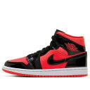 Air Jordan ジョーダン レディース スニーカー Bright Crimson/Black 【(WMNS) Air Jordan 1 Mid 'Hot ...