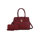 MKFRNV fB[X z ANZT[ Bruna Satchel Bag with a Matching Wallet by Mia K Red