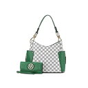 MKFRNV fB[X z ANZT[ Penelope Circular Print Women's Shoulder Bag with wallet by Mia K Green