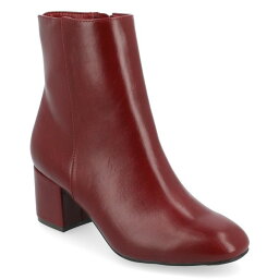 ジャーニーコレクション レディース ブーツ シューズ Women's Adria Tru Comfort Foam Faux Leather Round Toe Booties Red