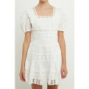 エンドレスローズ レディース ワンピース トップス Women's Multi Lace Linen Mini Dress White