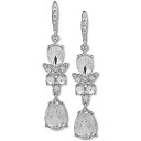 ジバンシー レディース ピアス＆イヤリング アクセサリー Crystal Double Drop Earrings Silver