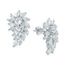 Axb fB[X sAXCO ANZT[ Cubic Zirconia Cluster Drop Earrings in Sterling Silver Sterling Silver