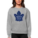 アンティグア レディース パーカー・スウェットシャツ アウター Toronto Maple Leafs Antigua Women's Team Logo Victory Crewneck Pullover Sweatshirt Heather Gray